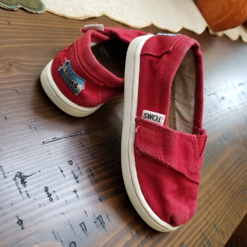 Red Toddler Tom's size 7 - Picture 1 of 6